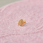 Peacock Plume -- 18K Peacock-Inspired Gold Nose Pin Design
