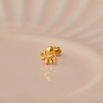 Peacock Crest Gold Nose Pin – Simple 18K Nose Pin Gold Design for Women