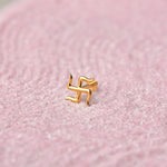 Swastik Serenity Gold Nose Pin – Simple 18K Nose Pin Gold Design for Women