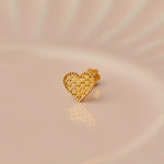 Heart Embrace Gold Nose Pin – Simple 18K Nose Pin Gold Design for Women