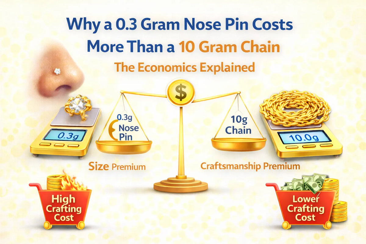 Image Shown Why a 0.3 Gram Nose Pin Costs More Than a 10 Gram Chain The Economics Explained