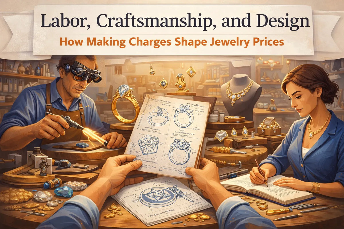 Image shown Labor, Craftsmanship, and Design How Making Charges Shape Jewelry Prices