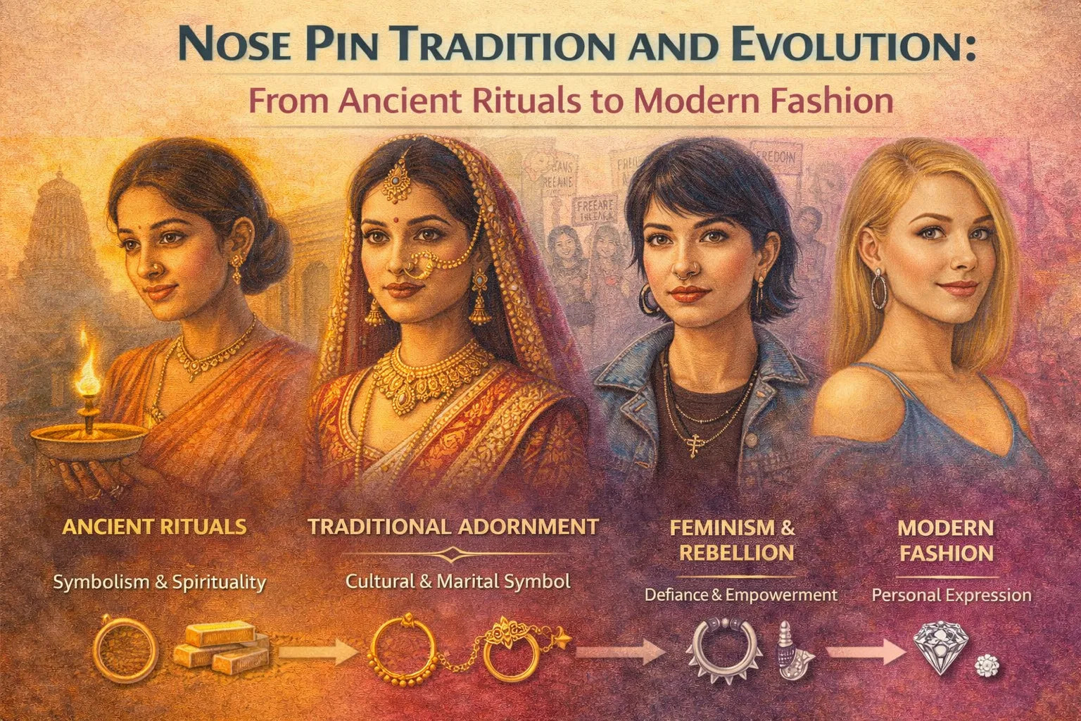 Image shown Nose Pin Tradition and Evolution