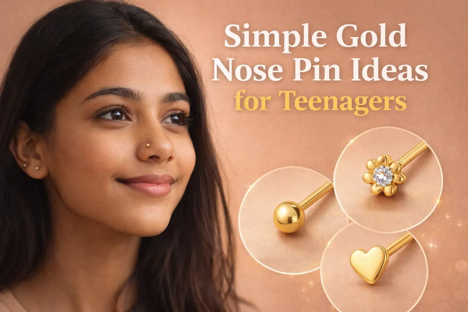 Image shown Simple Gold Nose Pin Ideas for Teenagers