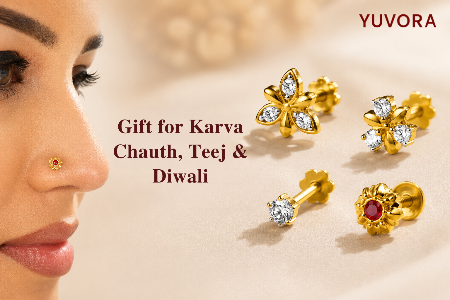 Best Nose Pin Gifts for Karva Chauth, Teej & Diwali