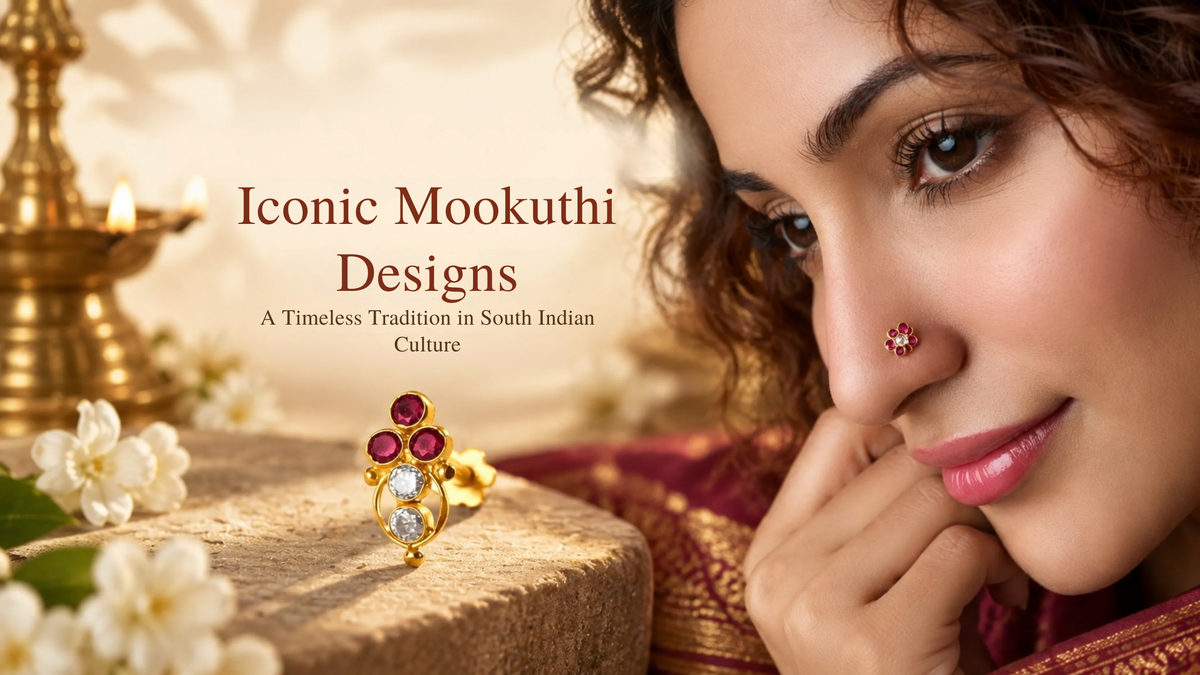 Mookuthi Designs: Traditional South Indian Gold Nose Pins