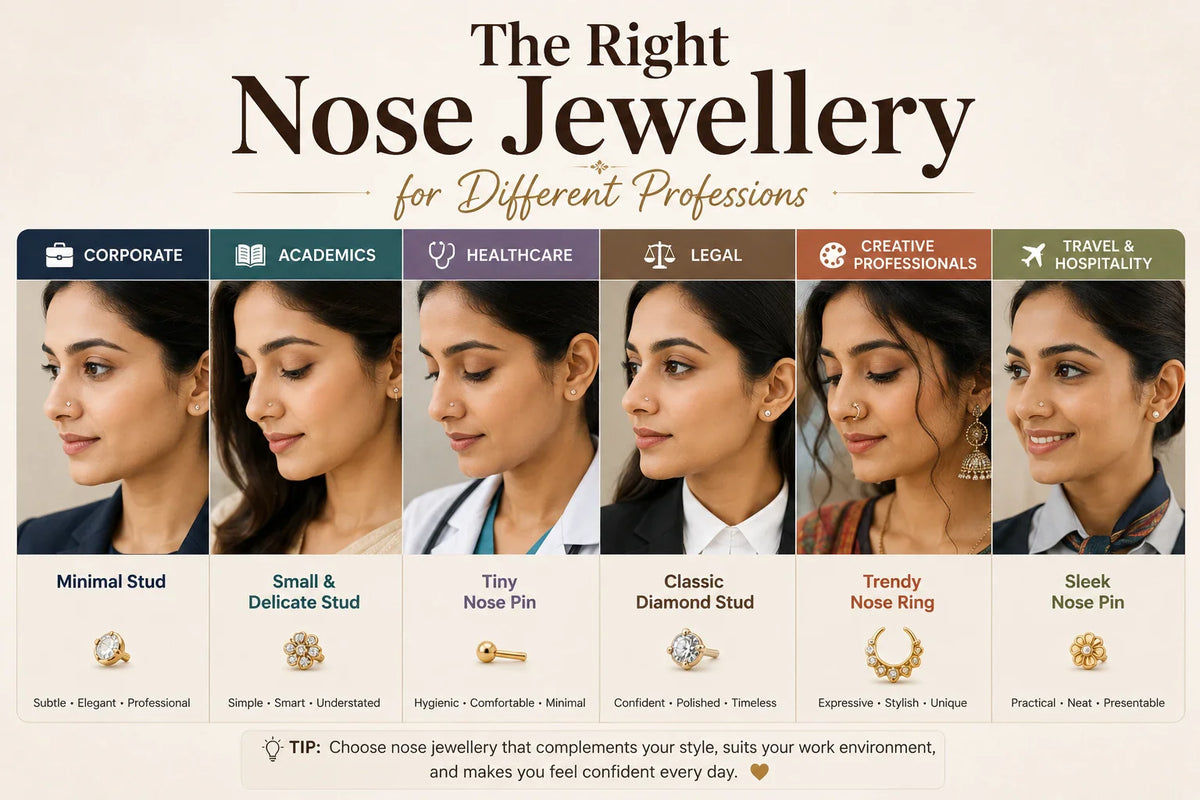 Image Shown: The Right Nose Jewellery for Different Professions