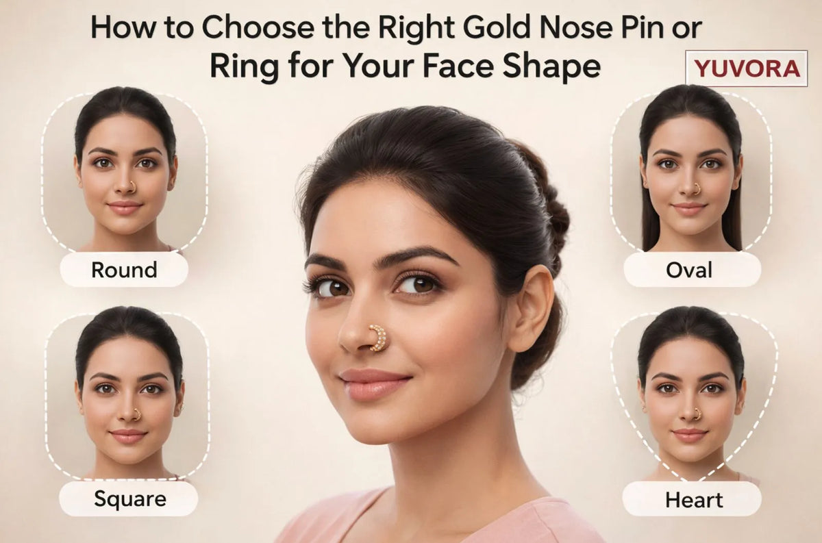 How to Choose the Right Gold Nose Pin/Ring for Your Face Shape