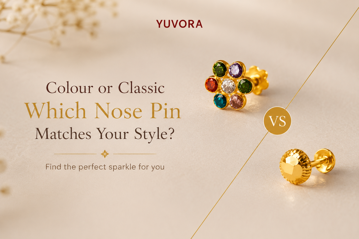 Colored Stone Nose Pin vs Plain Gold Nose Pin: Which Should You Buy First?