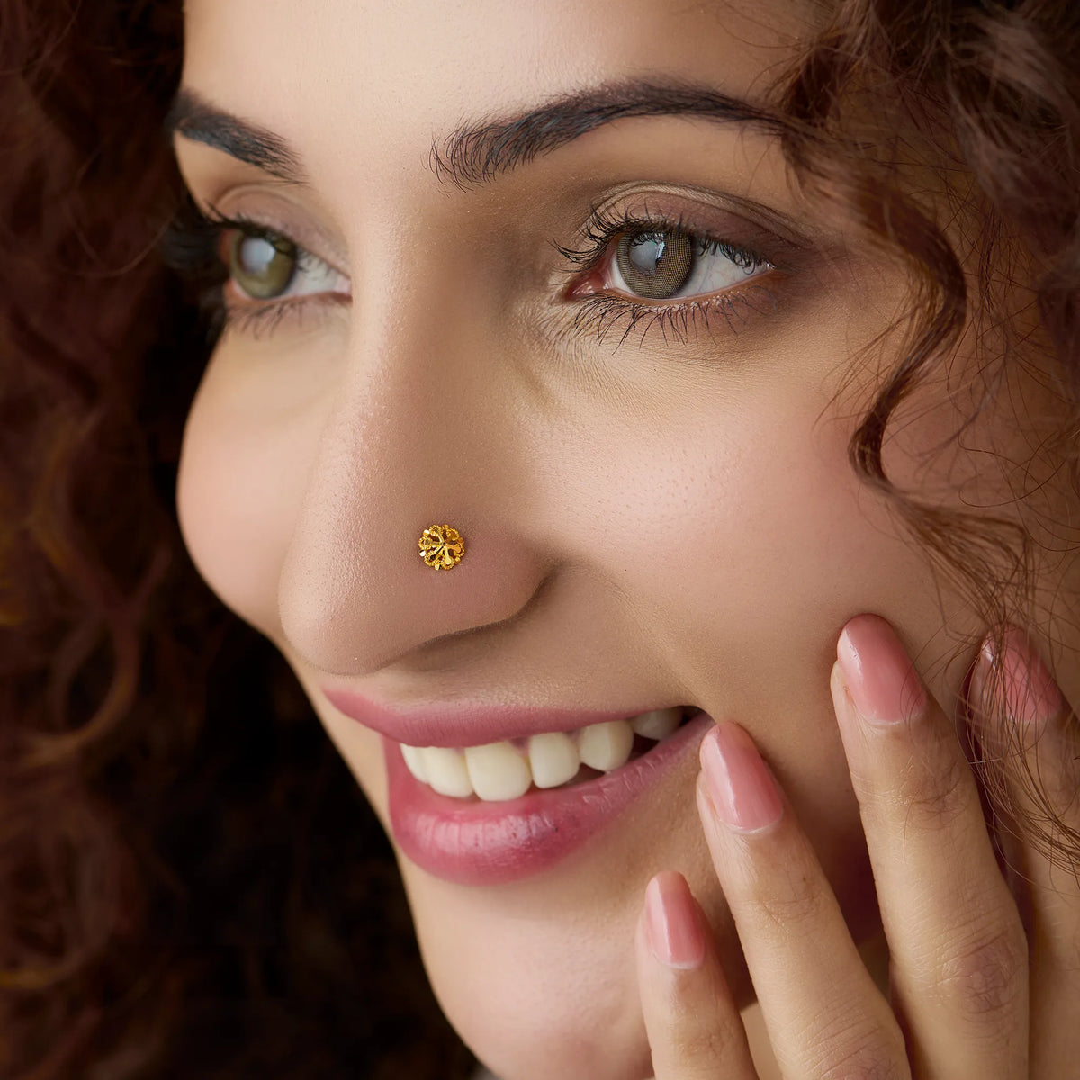 Filigree Plain Gold Nose Pin for Daily Wear Starting Rs. 1000, 500+ unique designs