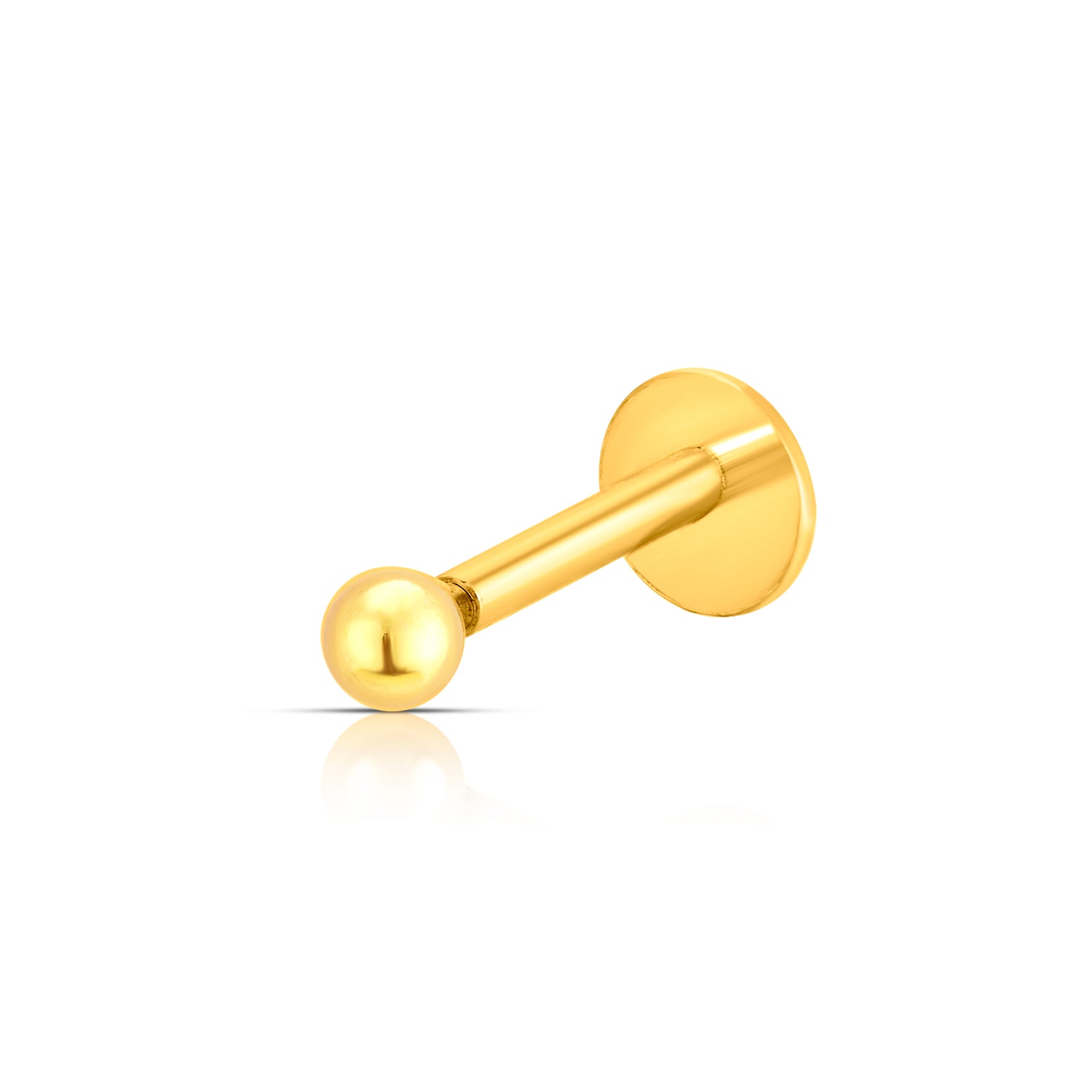Ball Stud Gold Nose Pin – Simple 18K Nose Pin Gold Design for Women