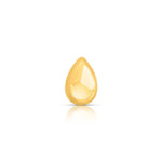 Front view of simple teardrop shaped gold nose pin showcasing clean and elegant design