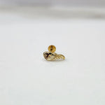 Tiny 18K nose pin gold shown on a clean white background for clarity