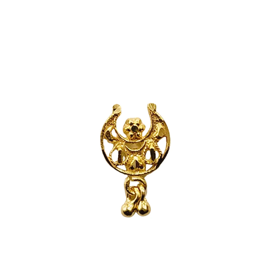 Celestial Embrace -- 18K Women's Gold Nose Pin Design