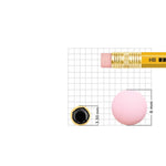Stone nose pin size reference with ruler for black gemstone