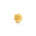 Gold flower shaped bead used in hand embroidery embellishments