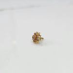Nose pin new design gold with intricate floral diamond detailing