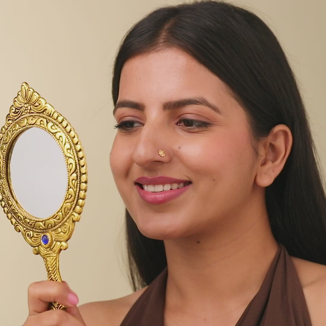 Auric Corona -- 18K Round Nose Pin Gold For Women