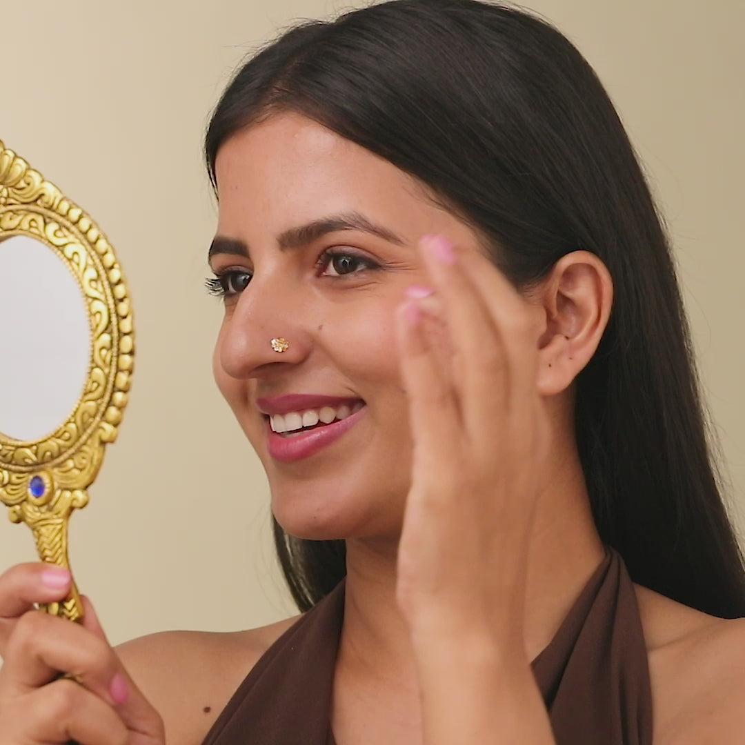 Aurora Garland Gold Nose Pin – Simple 18K Nose Pin Gold Design for Women