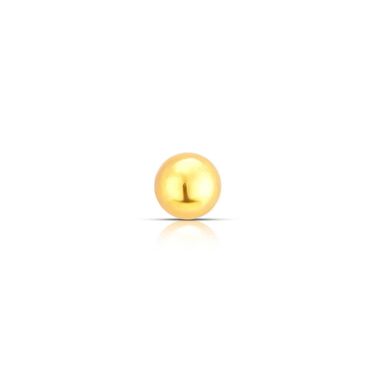 Simple gold ball stud product close-up
