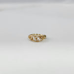 Vine Loop Gold Nose Ring in 18K gold with elegant filigree vine design displayed on a plain background by Yuvora